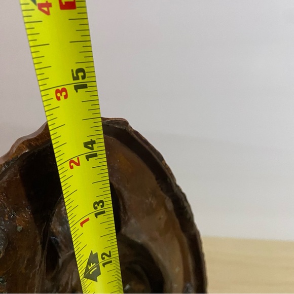 Virgen De Guadalupe Altar Copper Statue Wood Base 14.5 Religious Candle Holders - Picture 10 of 14